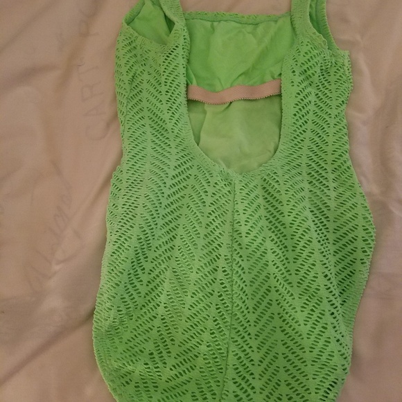 EUC beautiful neon green 1 piece - Picture 2 of 2